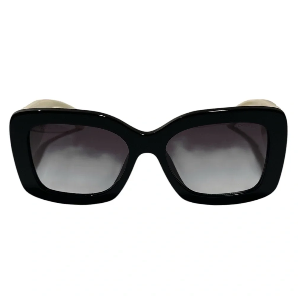 CHANEL Acetate Quikted CC Rectangle Sunglasses 5483A